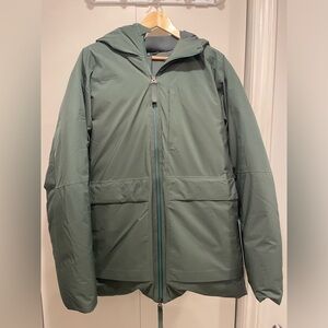 Lululemon Stretch-Seal down filled parka, men’s large, dark forest